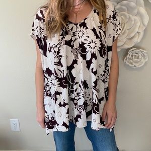 Show me your mumu burgundy bloom tunic